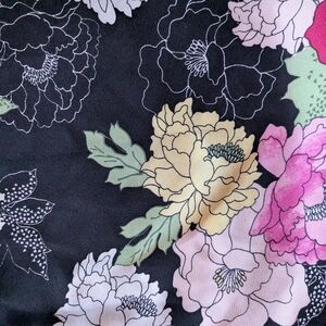 Love Kuza Black Floral Maxi Wrap Dress With Flutter Sleeves